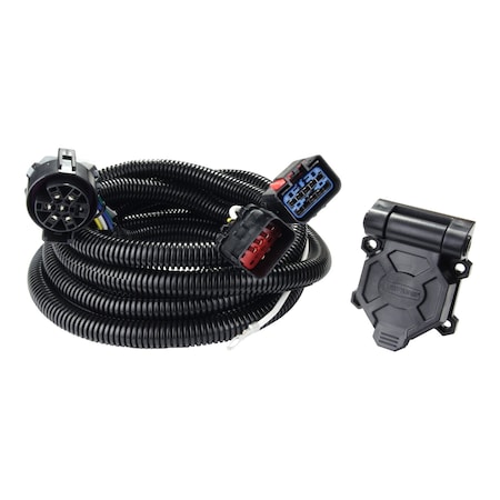 Husky Towing Husky Towing 30345; 5th Wheel Wire Harness; 7-Way Round to 7-Blade; 90 Degree Plug 30345